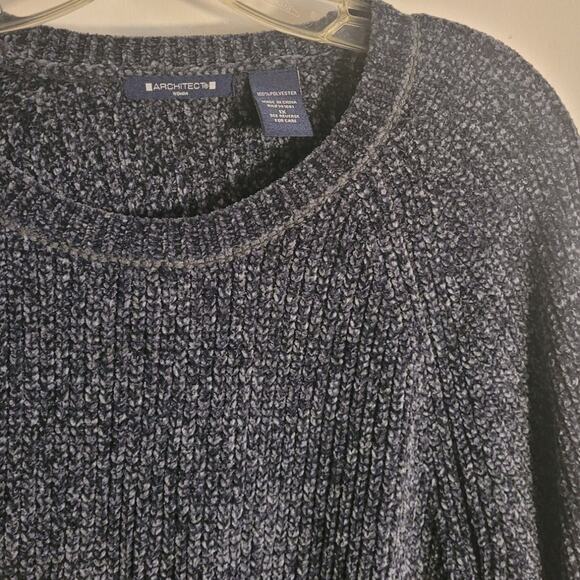 ARCHITECT Womens Black White Speckled Sweater Sz 1X 3/4 Cuffed Sleeves Hugge - Picture 3 of 10